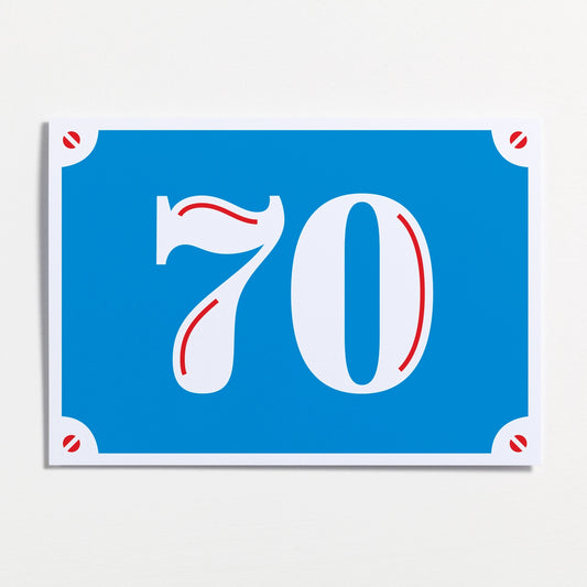 Seventy '70' Birthday Card