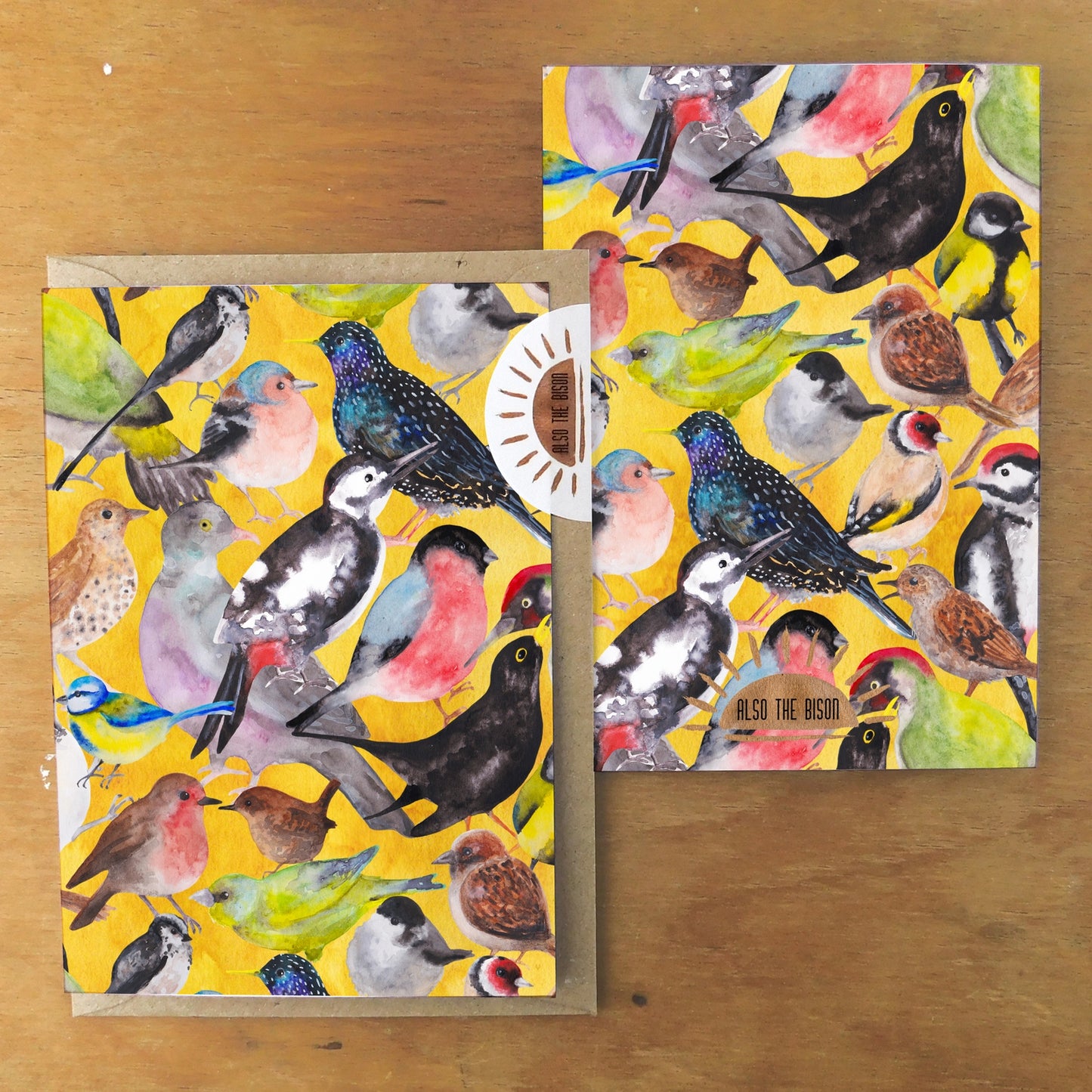 Aves garden Birds Print Card