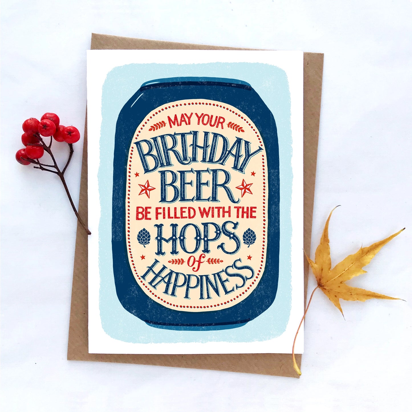 Birthday Beer Hops Card
