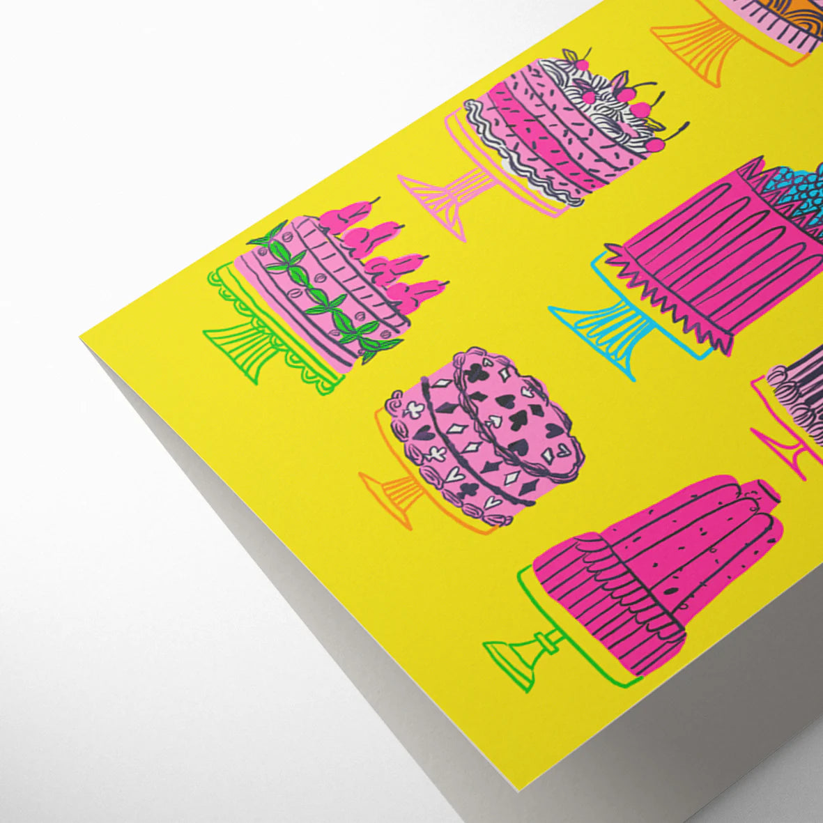 Neon Cakes Birthday Card - Jordan Sondler