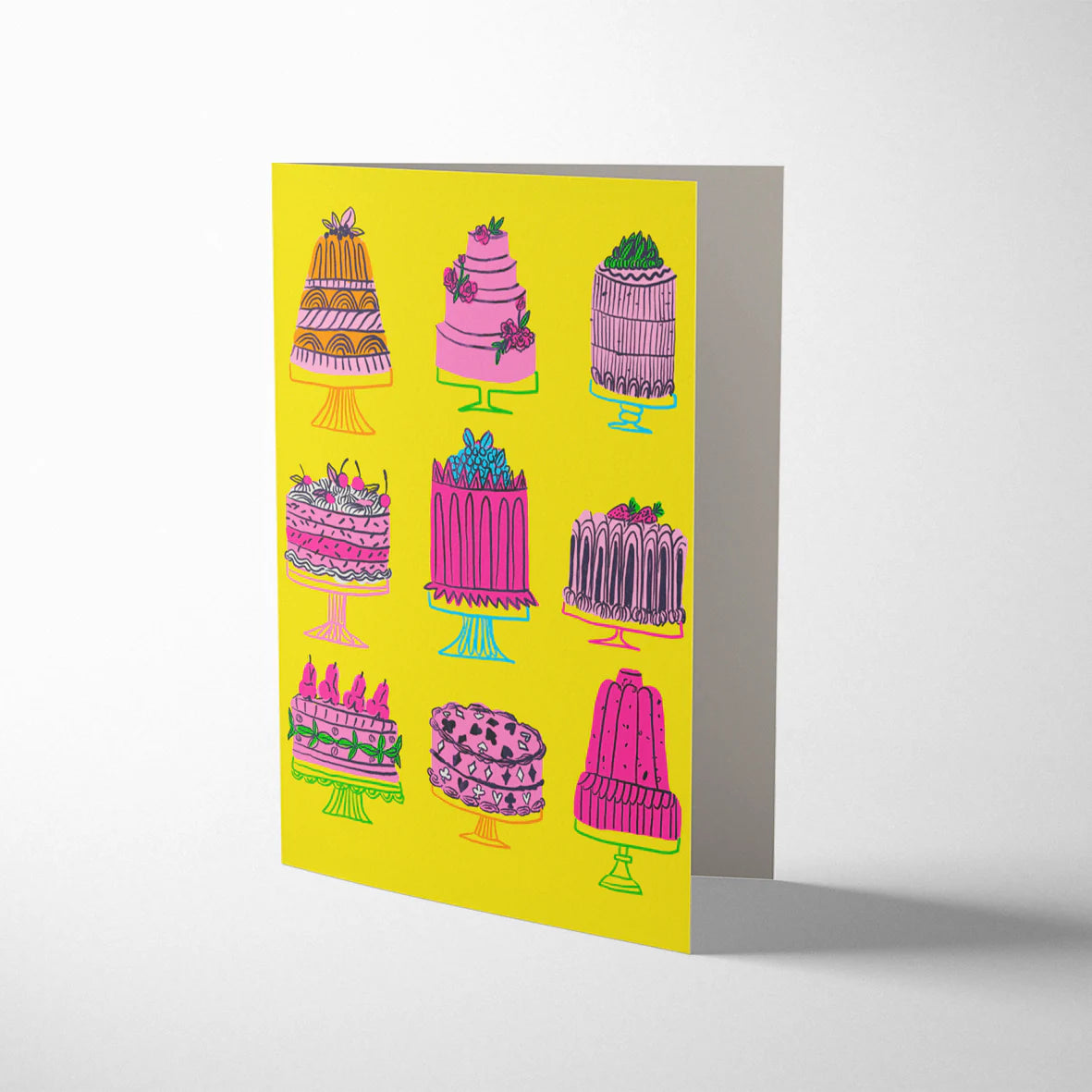 Neon Cakes Birthday Card - Jordan Sondler