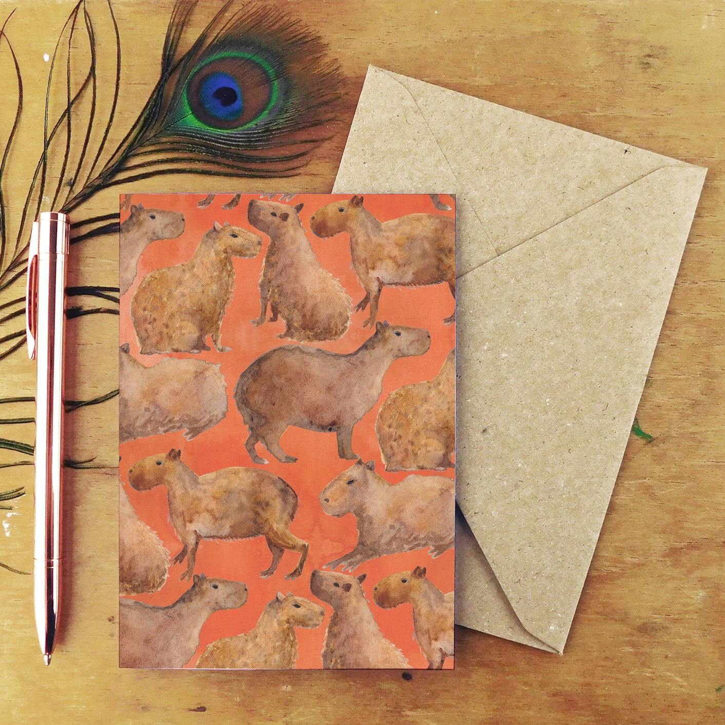 Chill of Capybaras Print Card