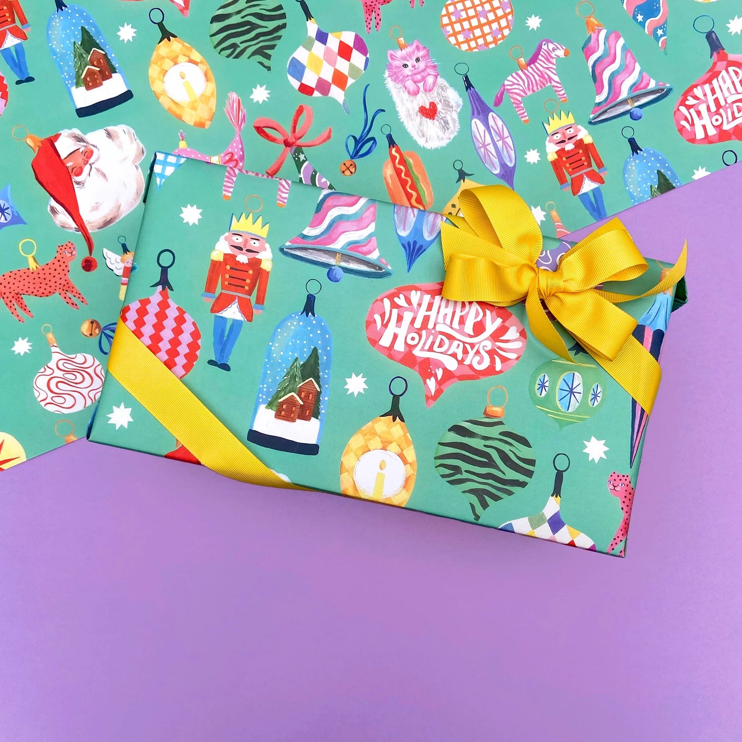 Happy Holidays Bauble Wrapping Paper