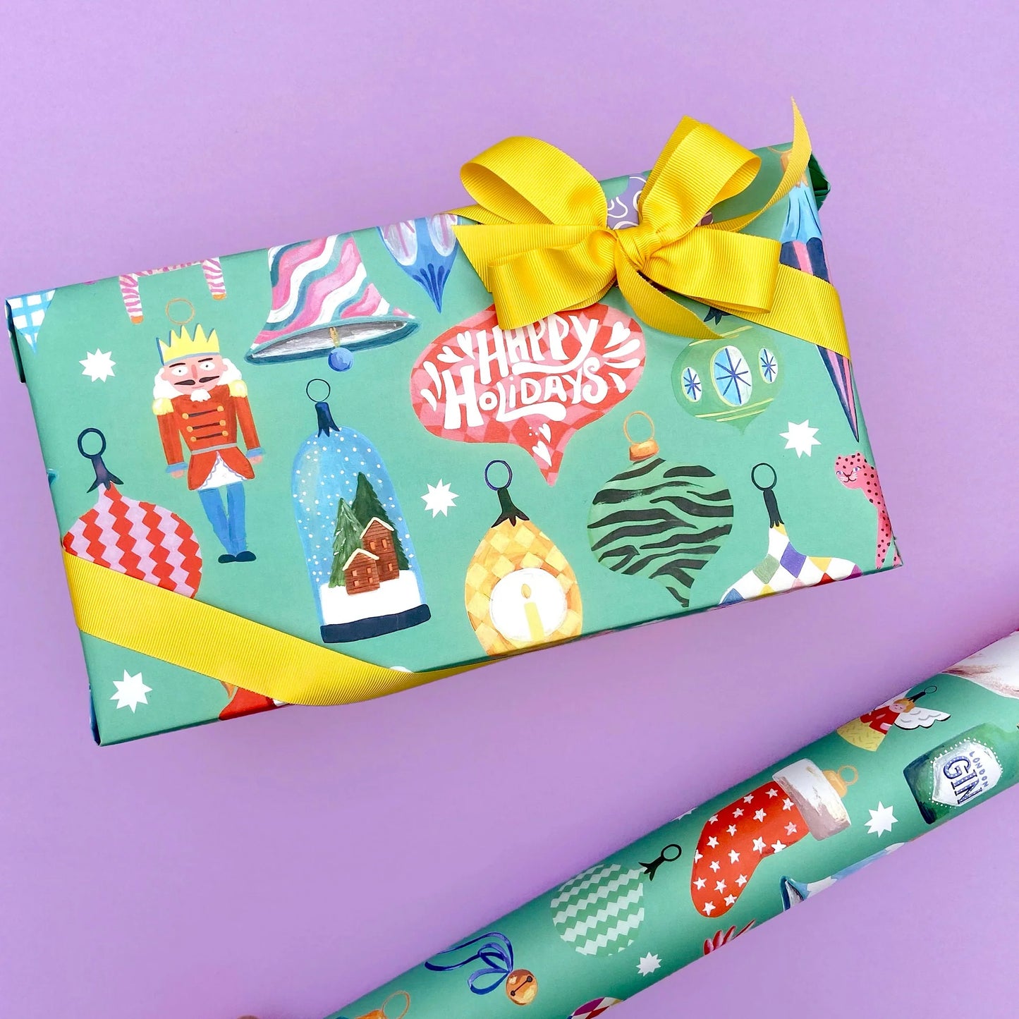 Happy Holidays Bauble Wrapping Paper