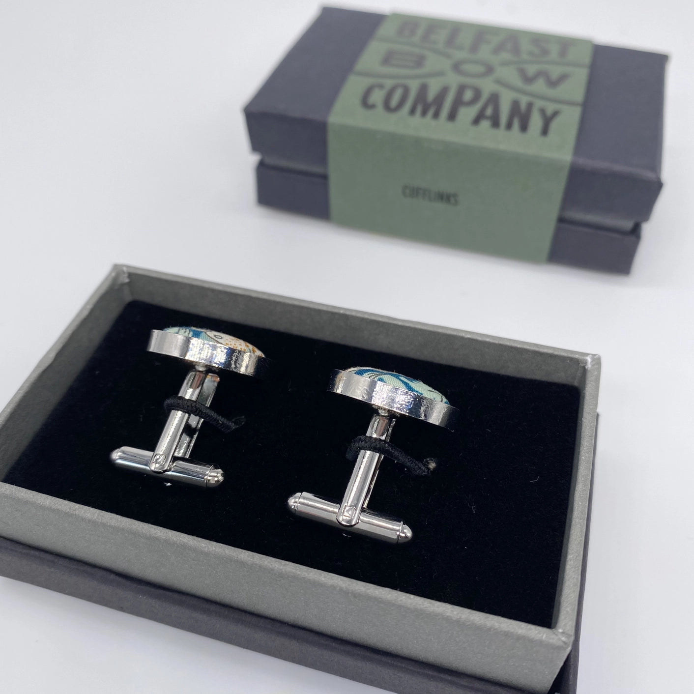 Liberty of London Cufflinks - Green Strawberry Thief