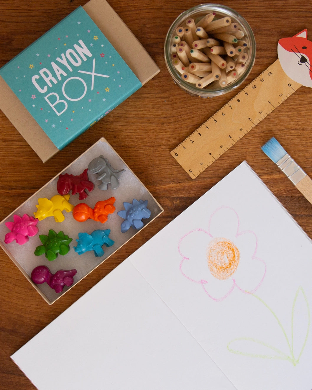 Handmade Dinosaur Wax Crayons - Set of 9