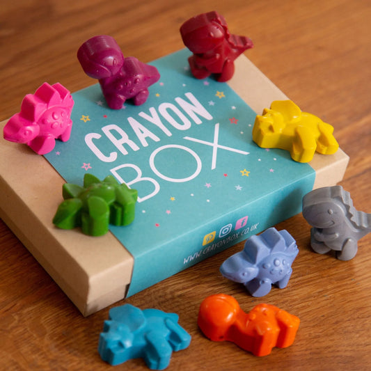 Handmade Dinosaur Wax Crayons - Set of 9