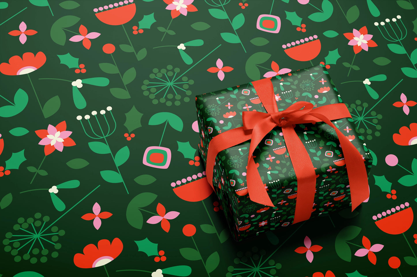 Festive Bloom Gift Wrap