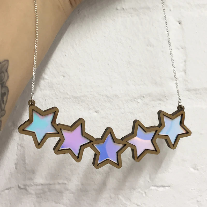 Necklace Bib Sêr Iridescent