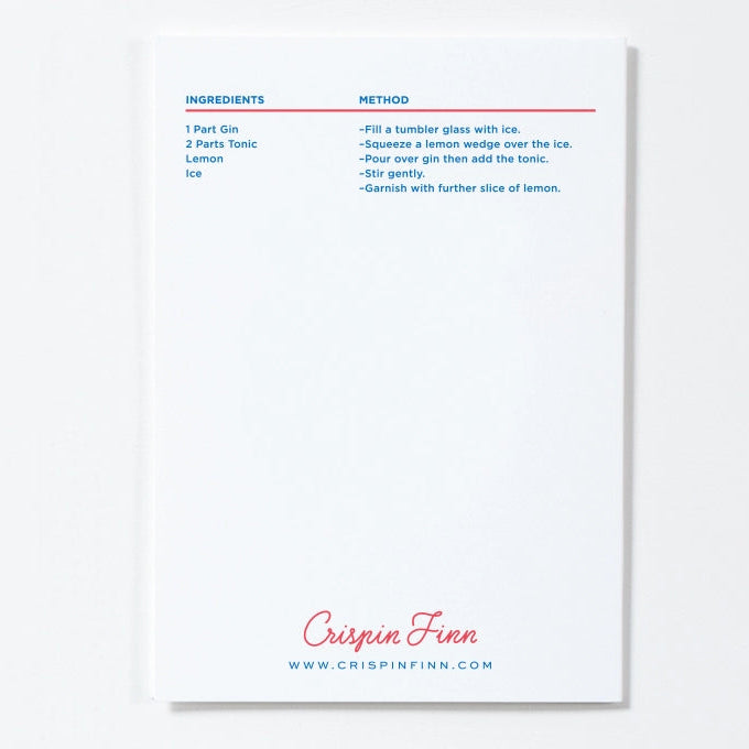 Gin & Tonic Cocktail Card