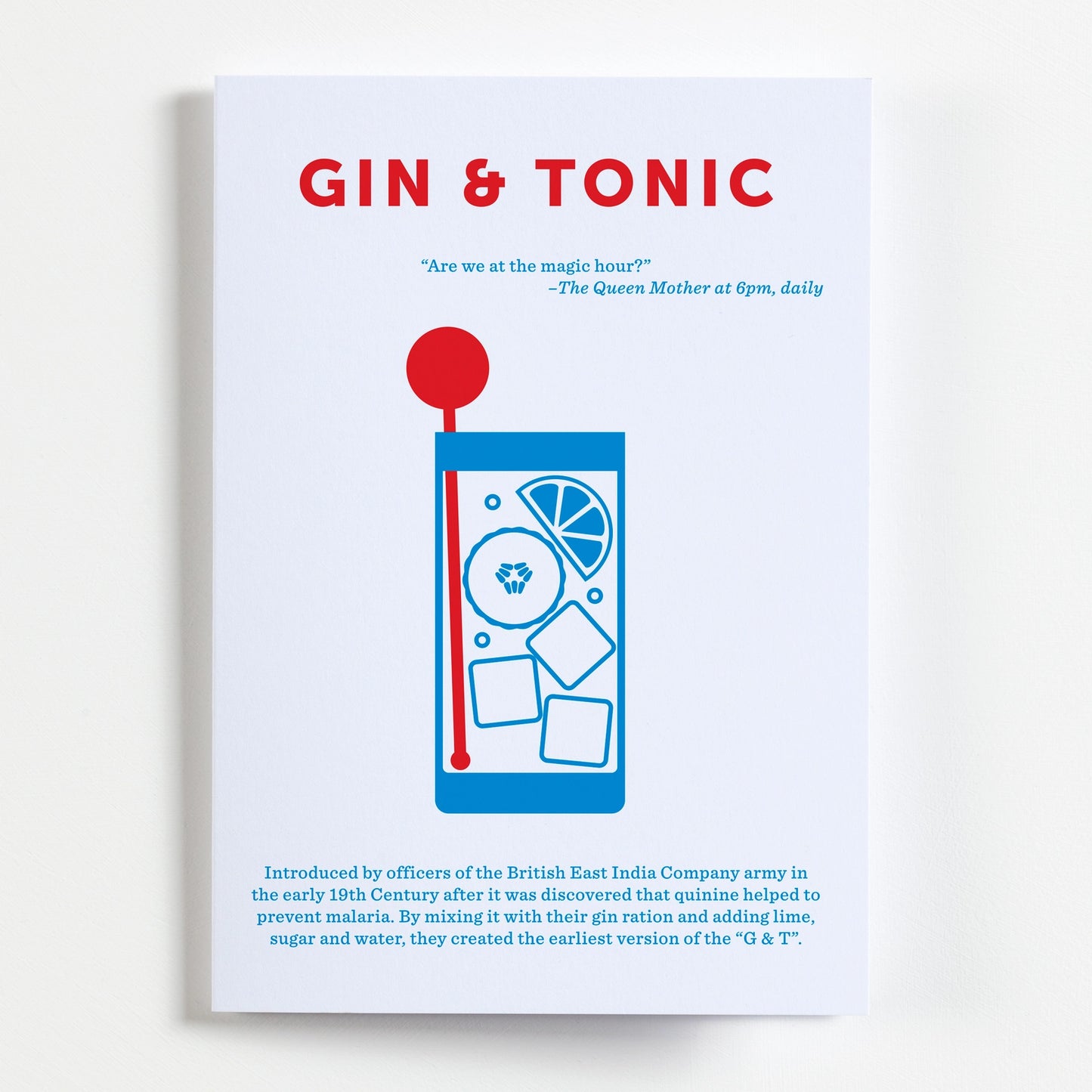 Gin & Tonic Cocktail Card