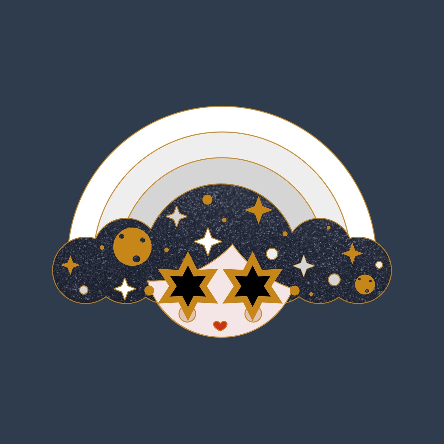 Pin Enamel Lady in the Moon