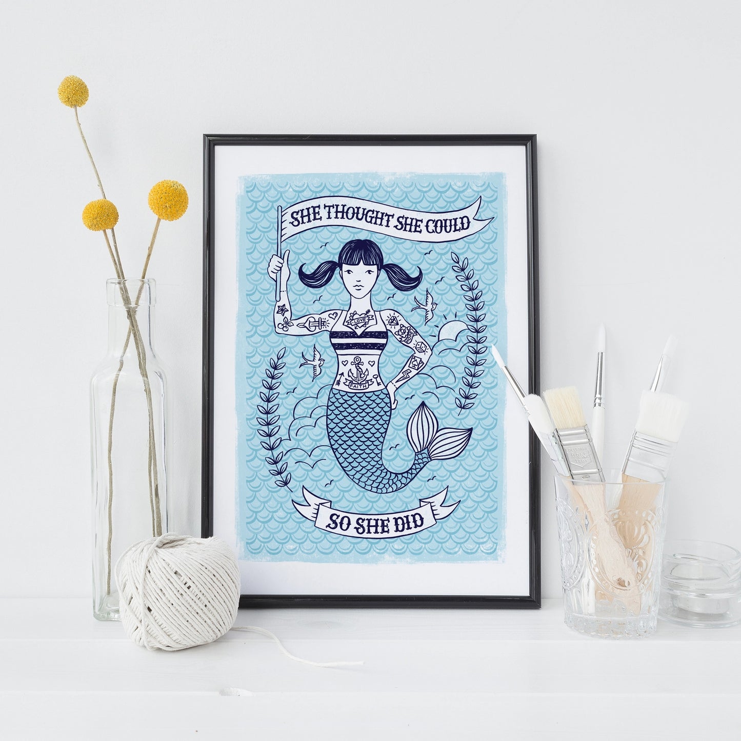 Mermaid Congratulations Print
