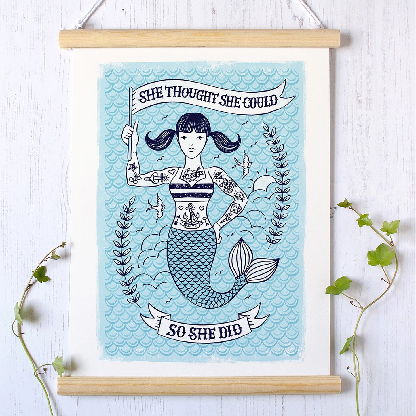 Mermaid Congratulations Print
