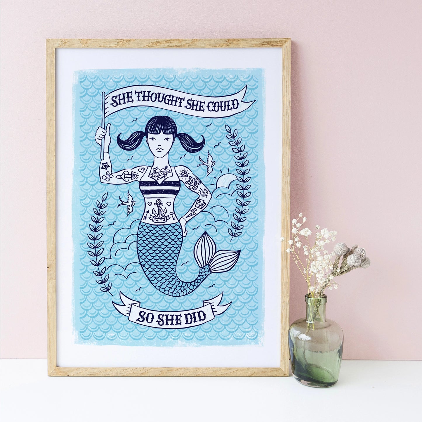 Mermaid Congratulations Print