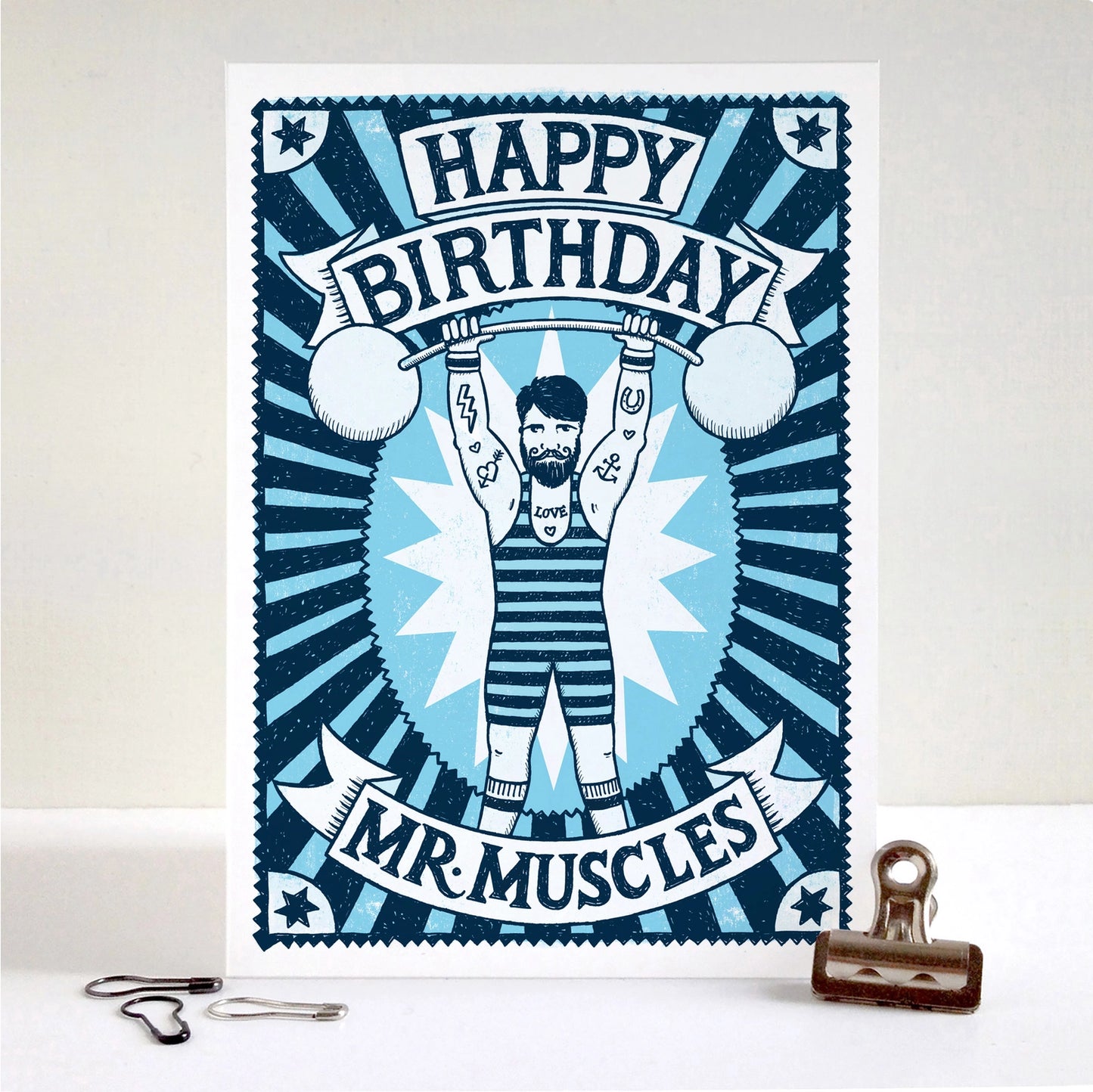 Muscle Man Birthday Card