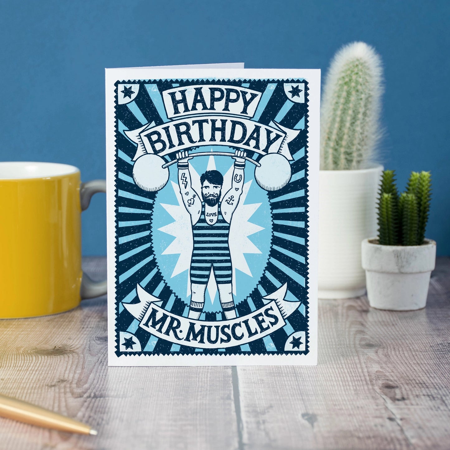 Muscle Man Birthday Card