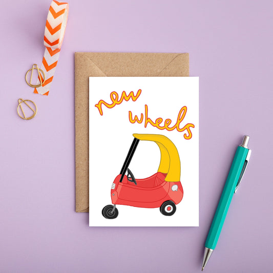 New Wheels Greeting Card