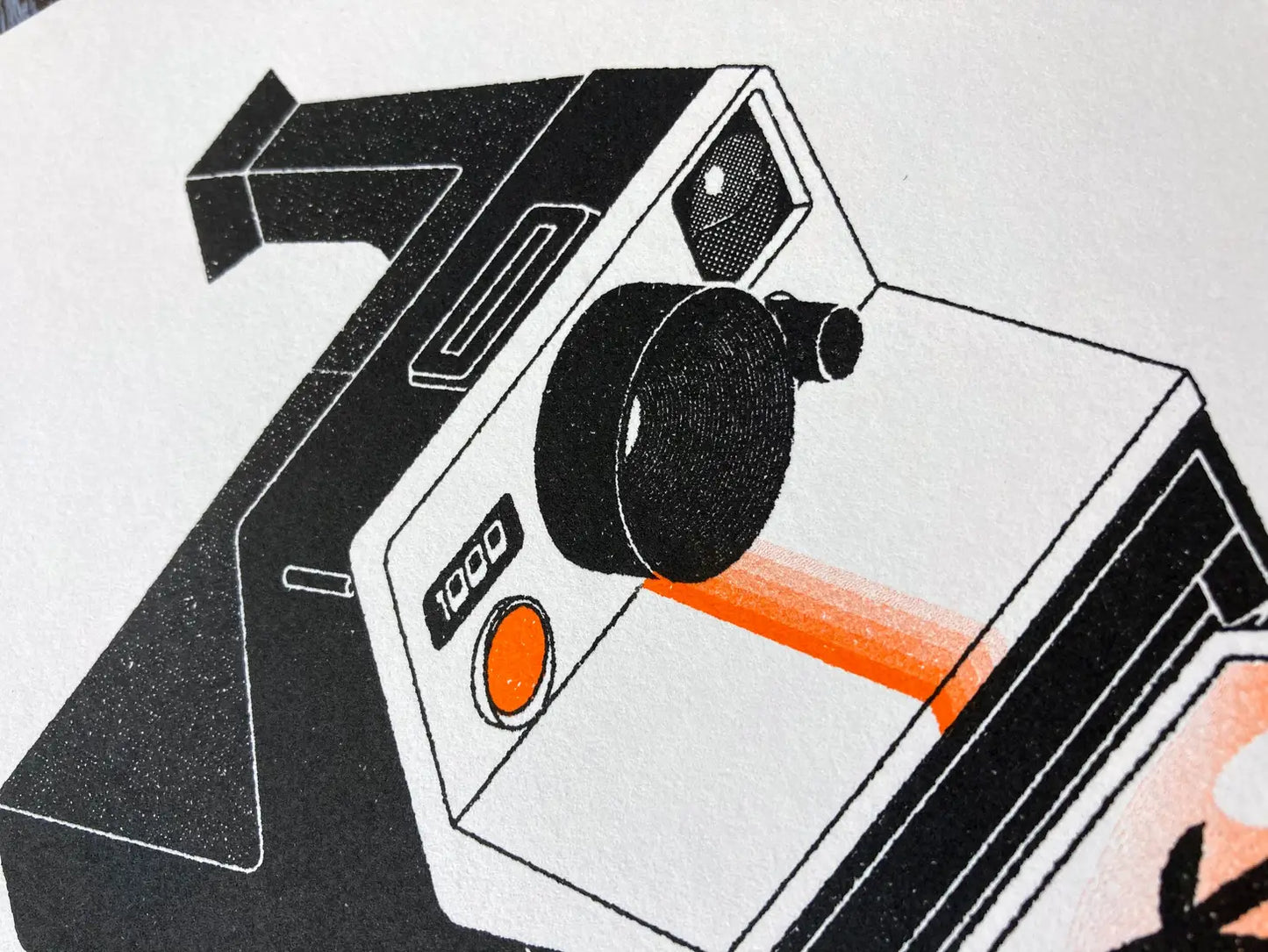Polaroid Land Camera 1000 Risograph Print