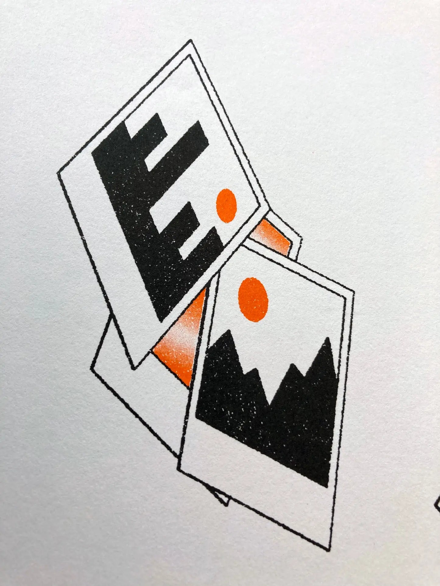 Polaroid Land Camera 1000 Risograph Print