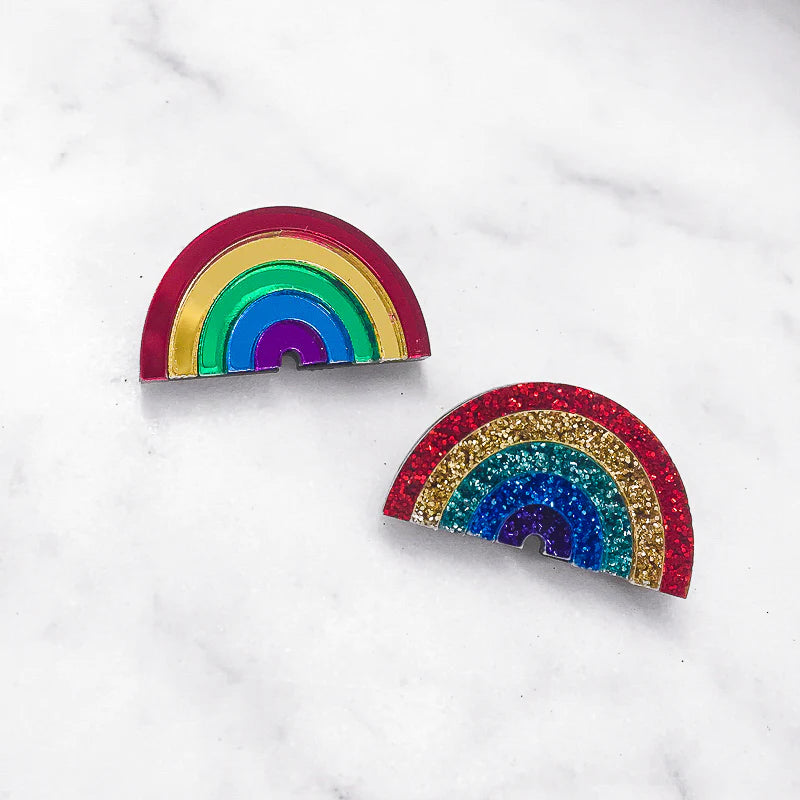 Rainbow brooch discount