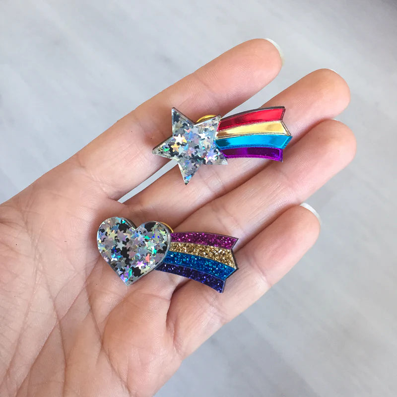 Rainbow Star Brooch