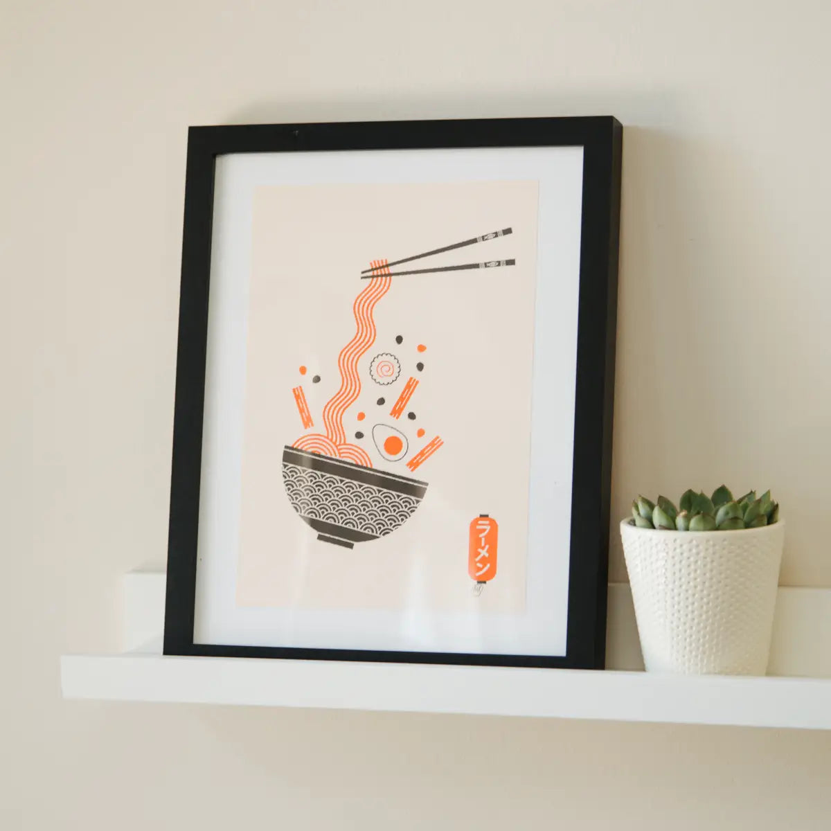 Ramen Risograph Print