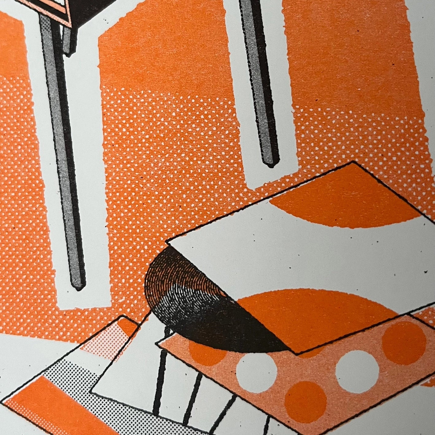 Record Player / Vinyl Risograph Print
