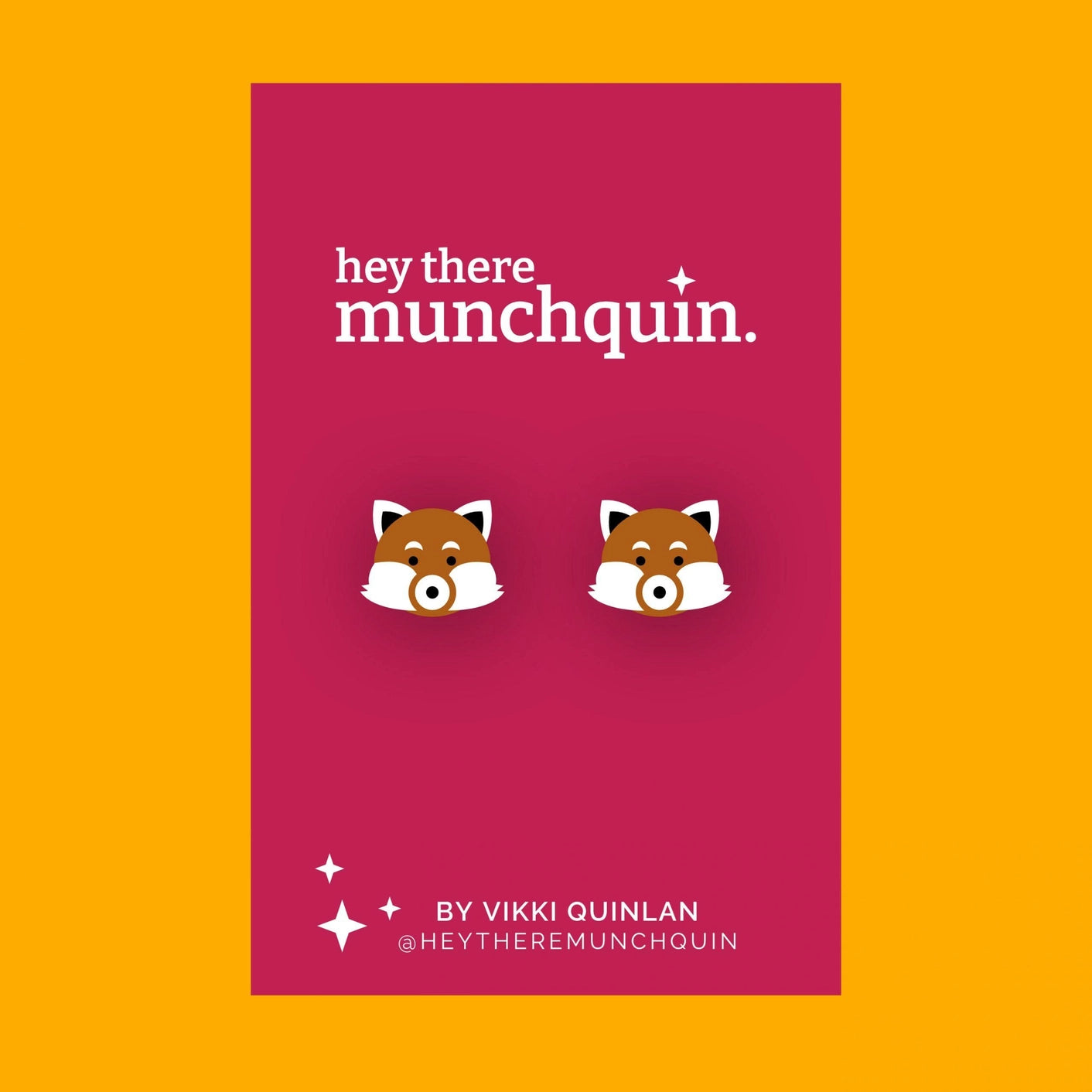 Red Panda Studs