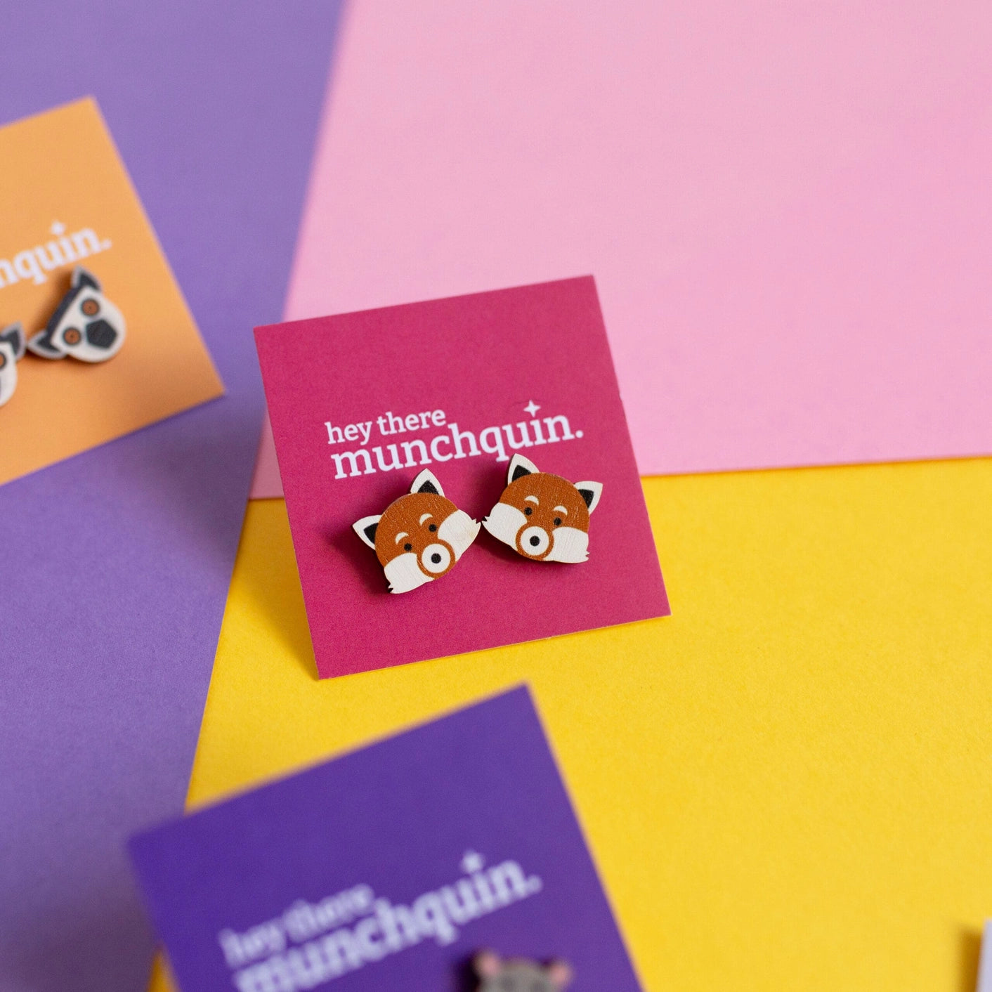 Red Panda Studs