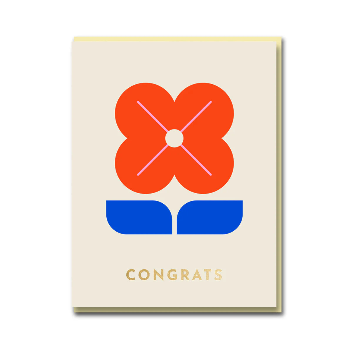 Congrats Flower Card - Darling Clementine