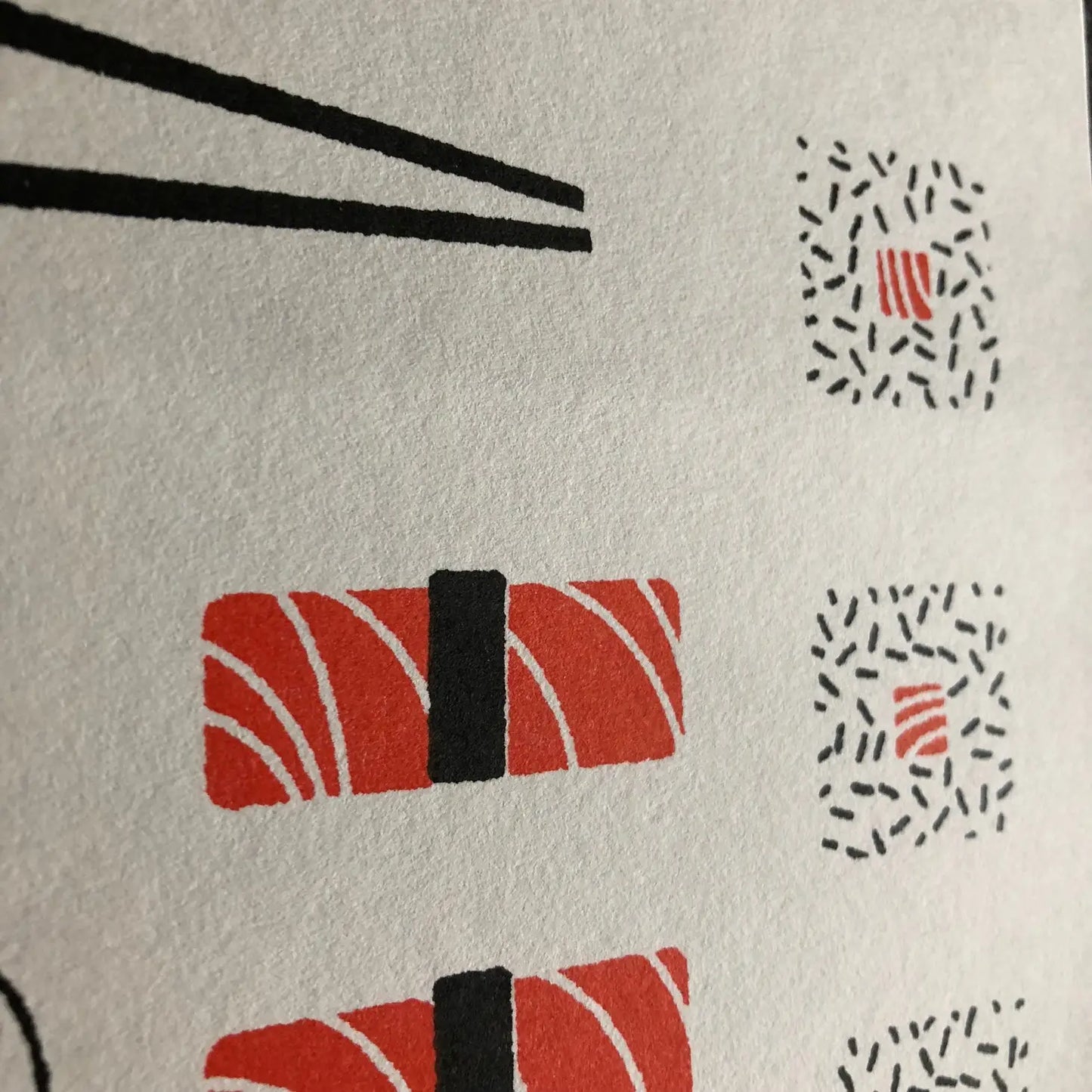 Sushi Graphic Risograph Print