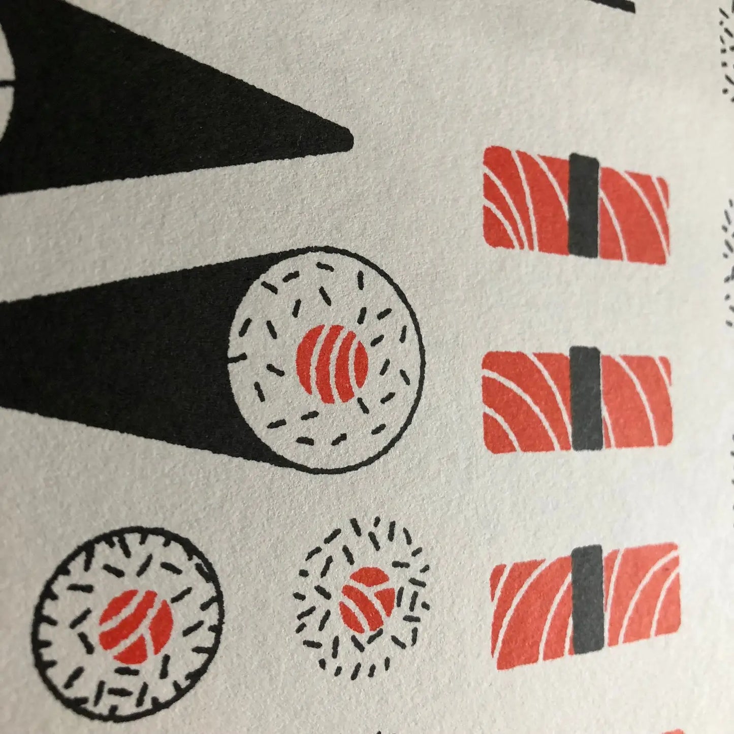 Sushi Graphic Risograph Print