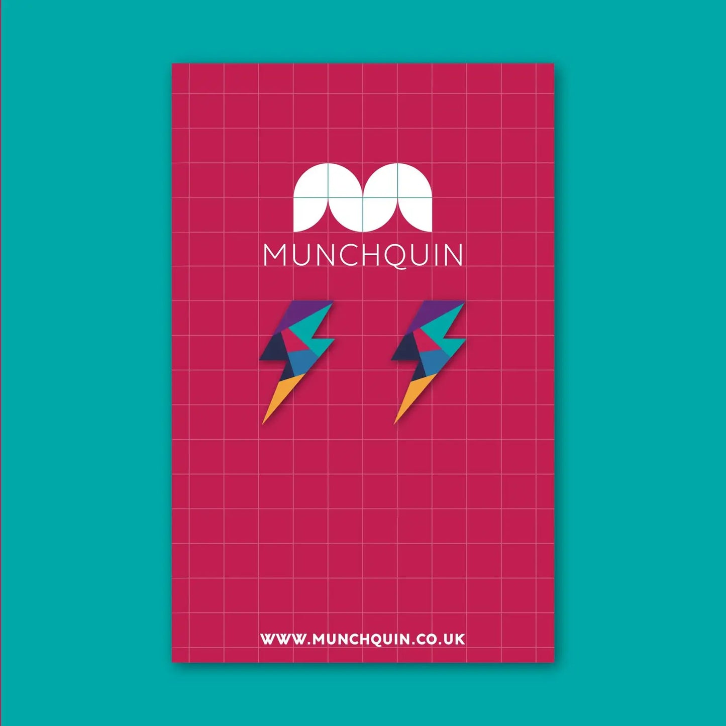 Abstract Lightning Bolt Studs