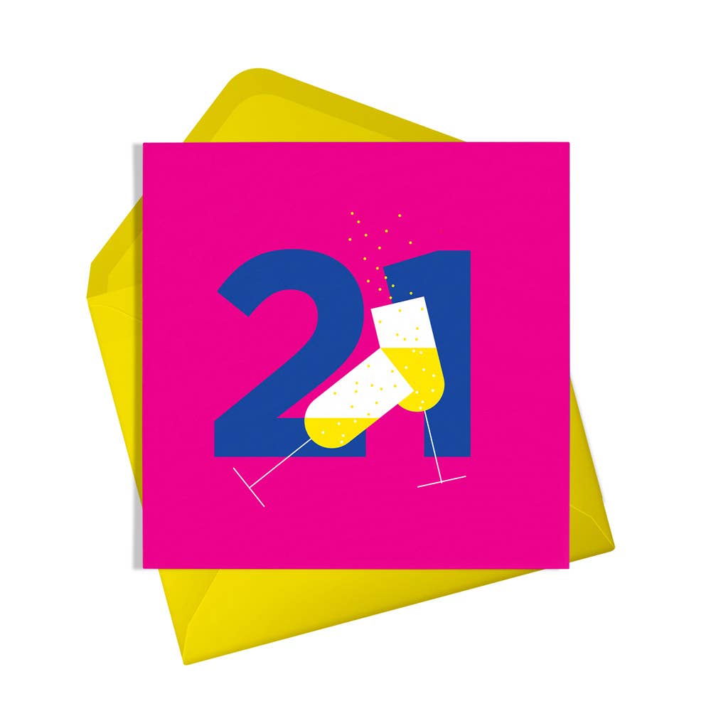 Twenty One '21' Birthday Card