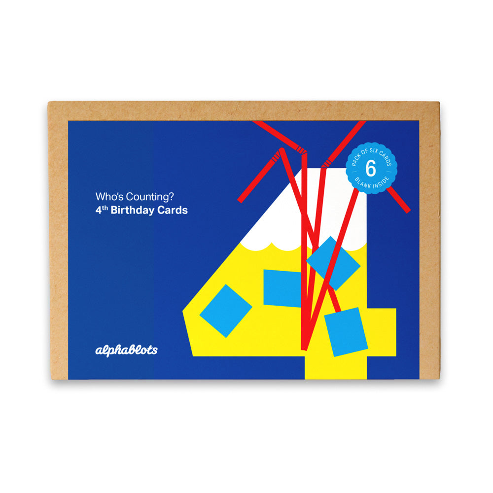 4th Birthday - Multipack of 6 Cards - Loola Loves UK