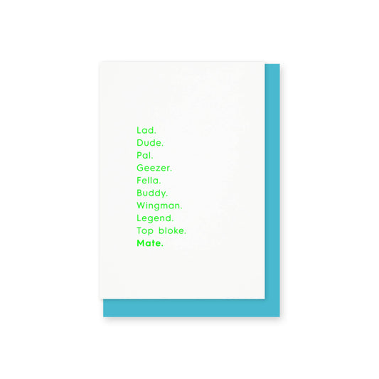 Character 'Mate' Card