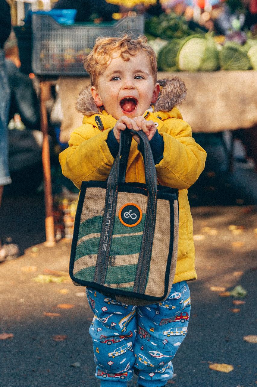 Recycled Inner Tube & Coffee Sack Lunch Bag - Loola Loves UK