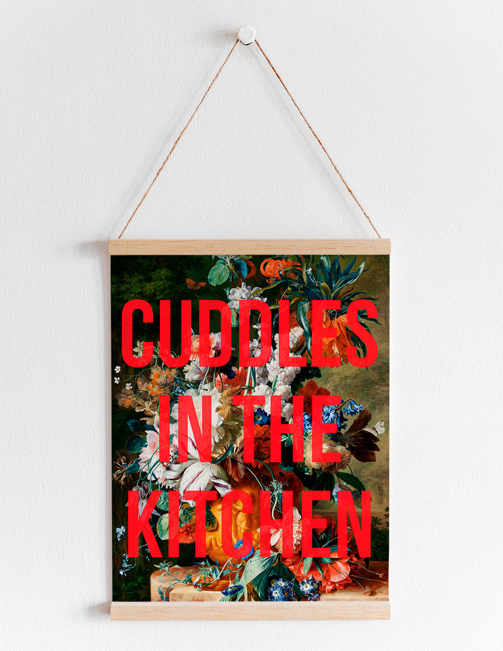 Cuddles In The Kitchen Print - A4
