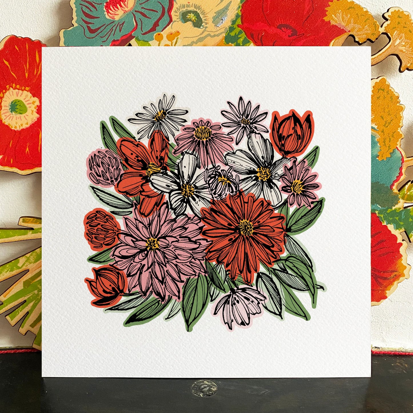 Print Dahlia - 21cm x 21cm