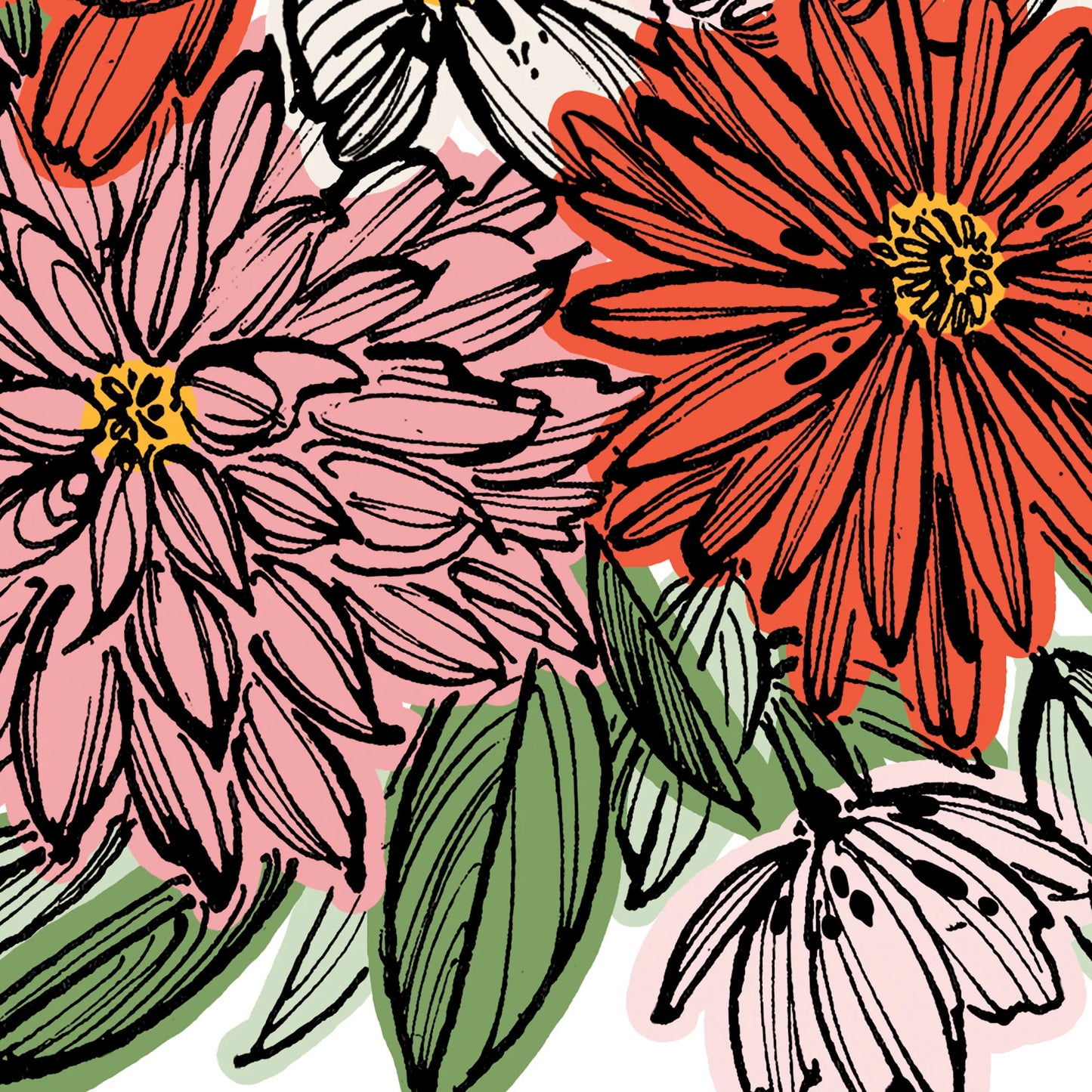 Print Dahlia - 21cm x 21cm