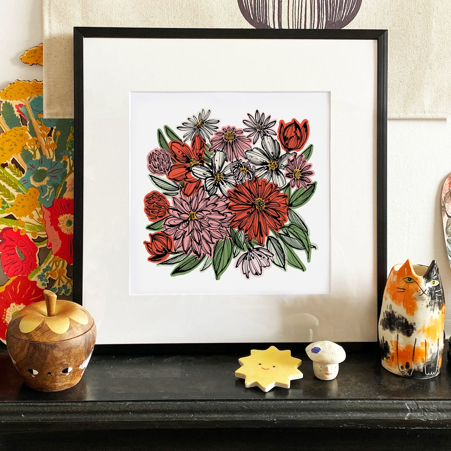 Print Dahlia - 21cm x 21cm