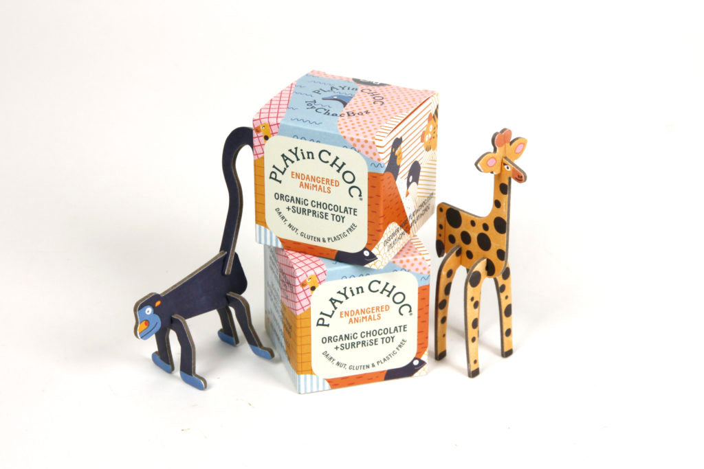 PLAYin CHOC ToyChoc Box - Endangered Animals - Loola Loves UK