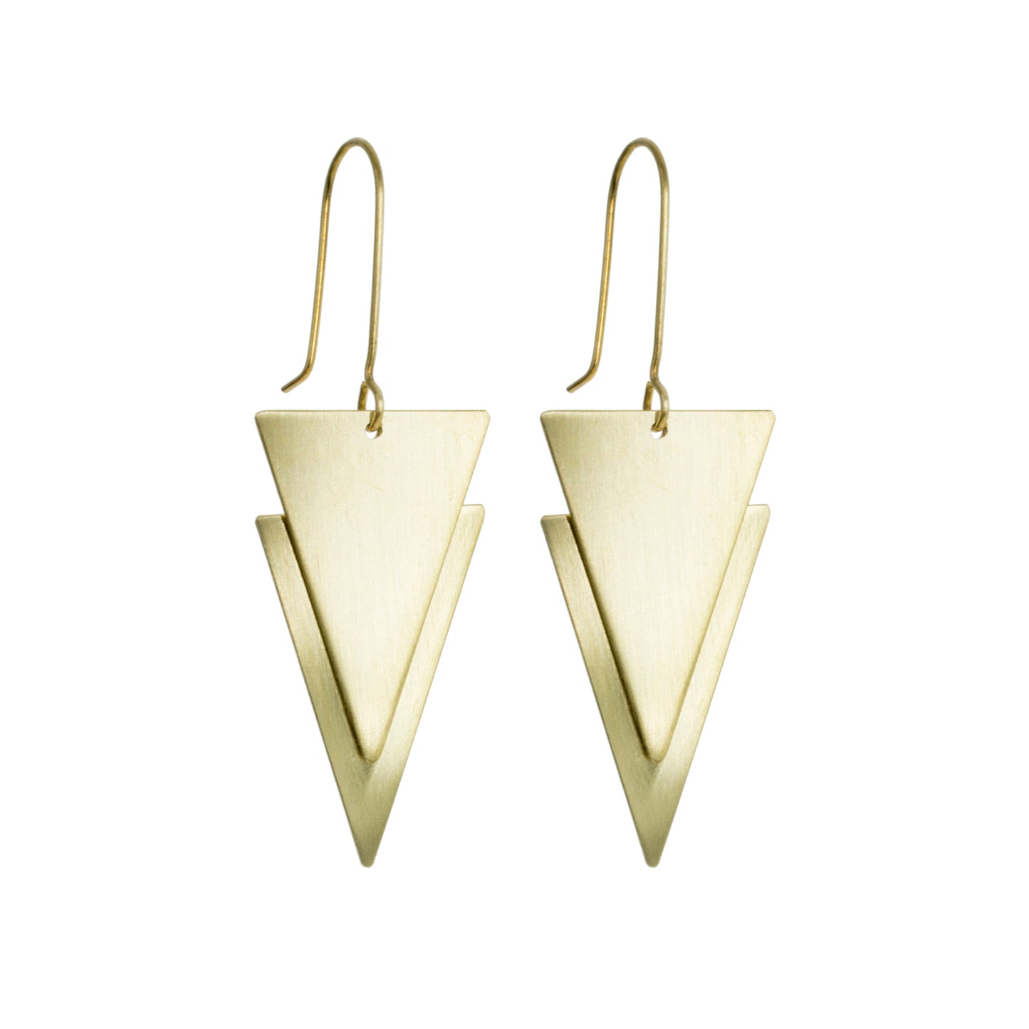 Geometric 'Lucie' Brass Earrings - Loola Loves UK