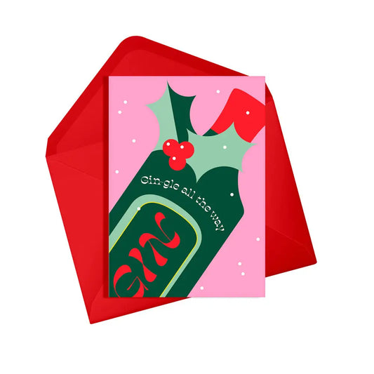 Gin-gle All The Way Christmas Card