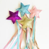 Star Glitter Wand with Ribbons - Loola Loves UK
