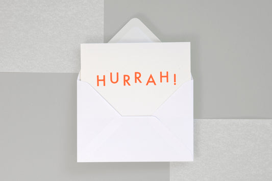 Hurrah! Neon Print Card