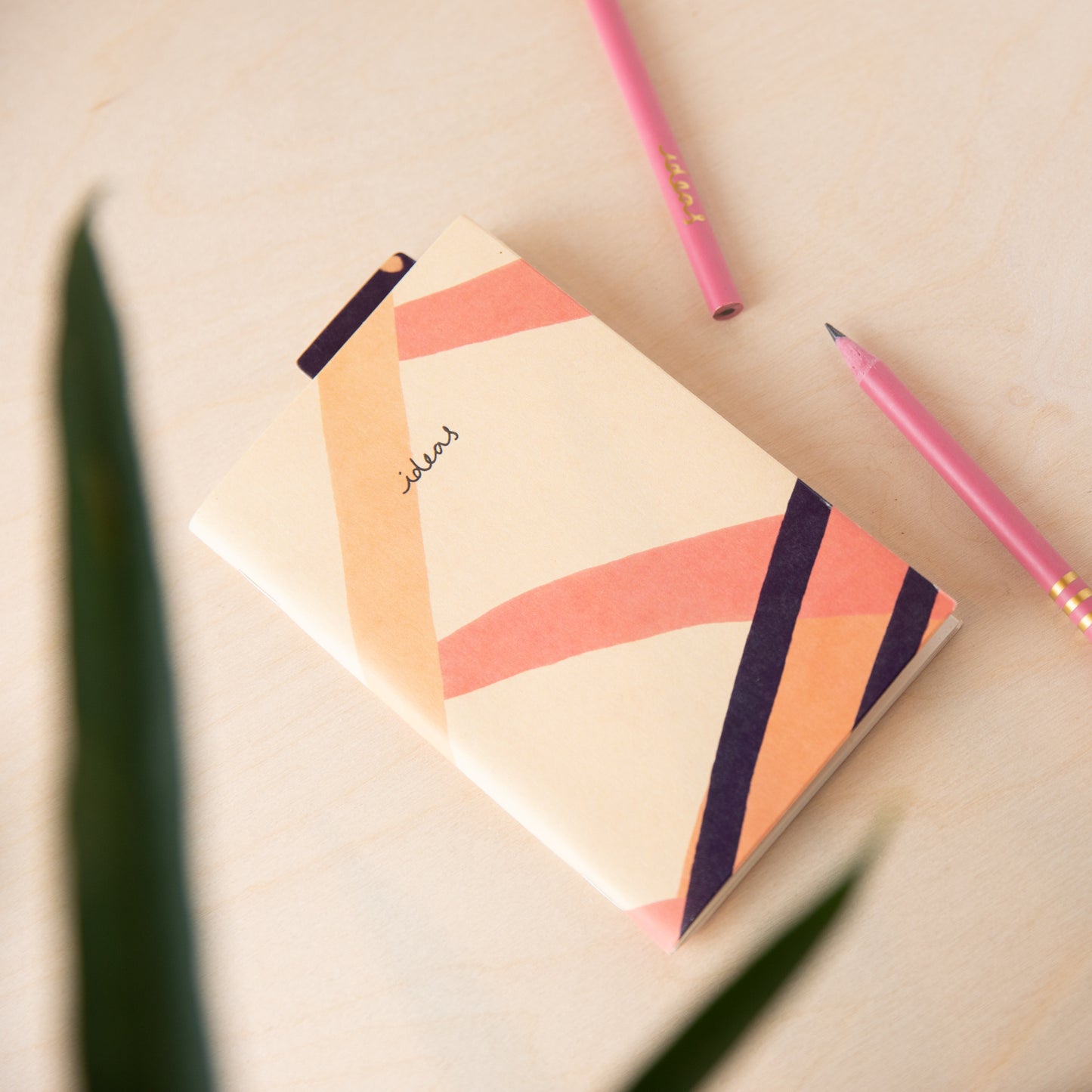 Recycled 'Ideas' Pocket Book (Plain Paper) - Pink