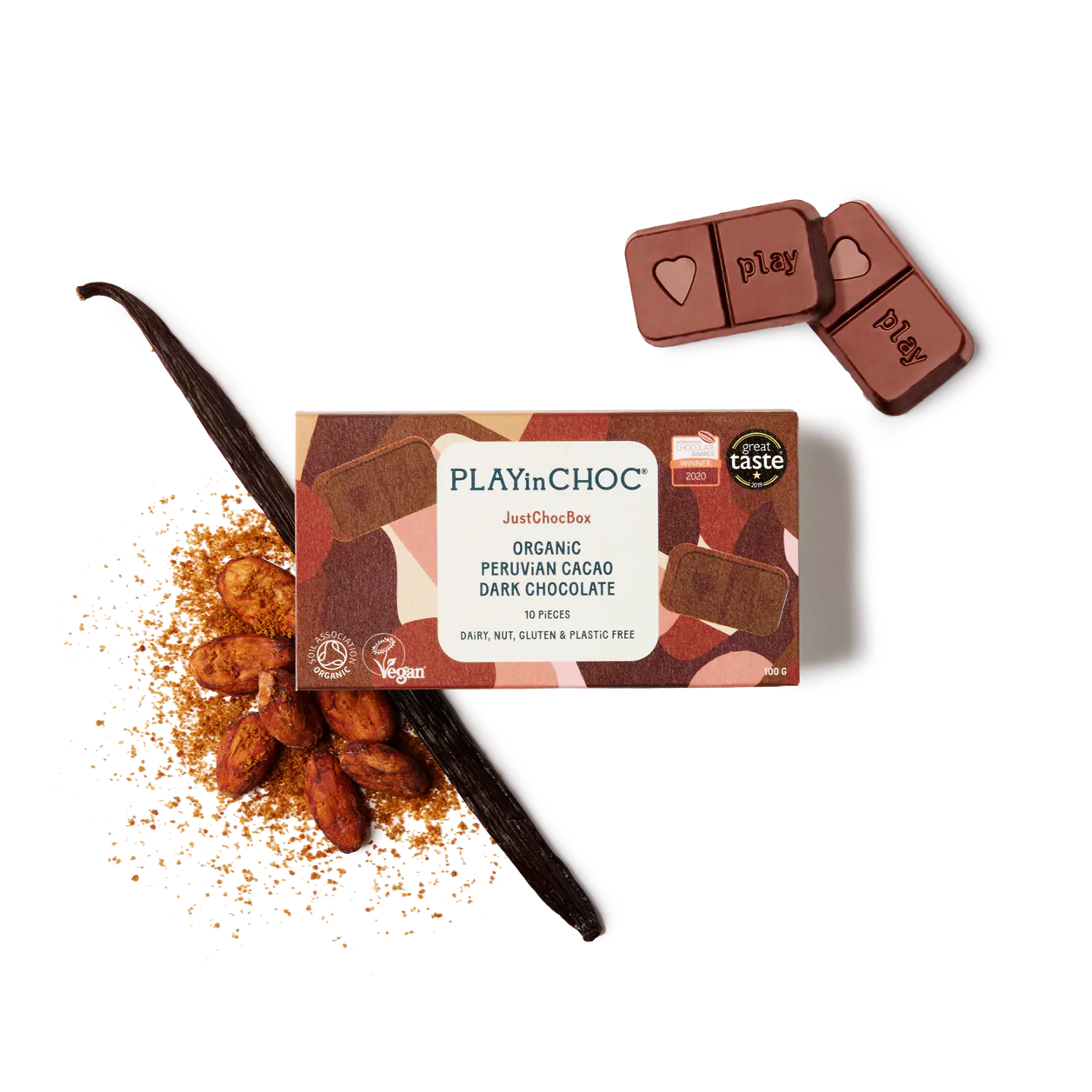 JustChocBox Dark Chocolate - 10 pieces