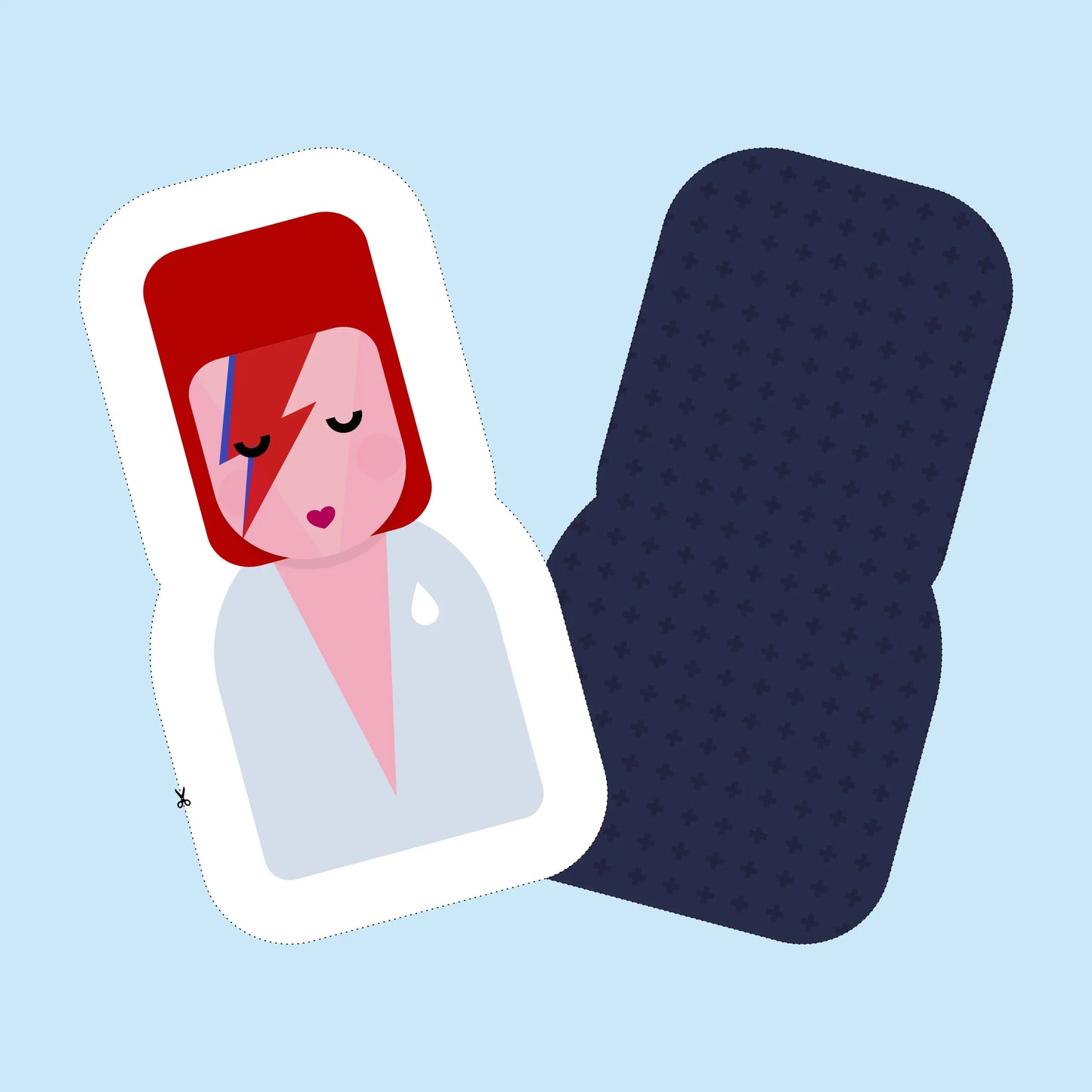 Bowie (Aladdin Sane) Plushie Cushion - DIY Sewing Kit